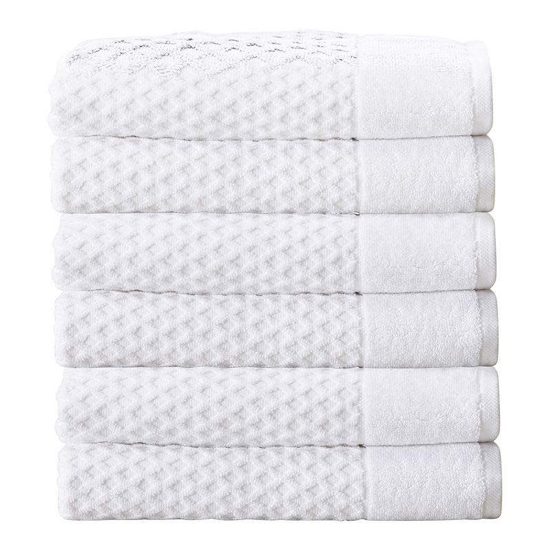Great Bay Home Grayson 6-piece Hand Towel Set, White, 6 Pc Set