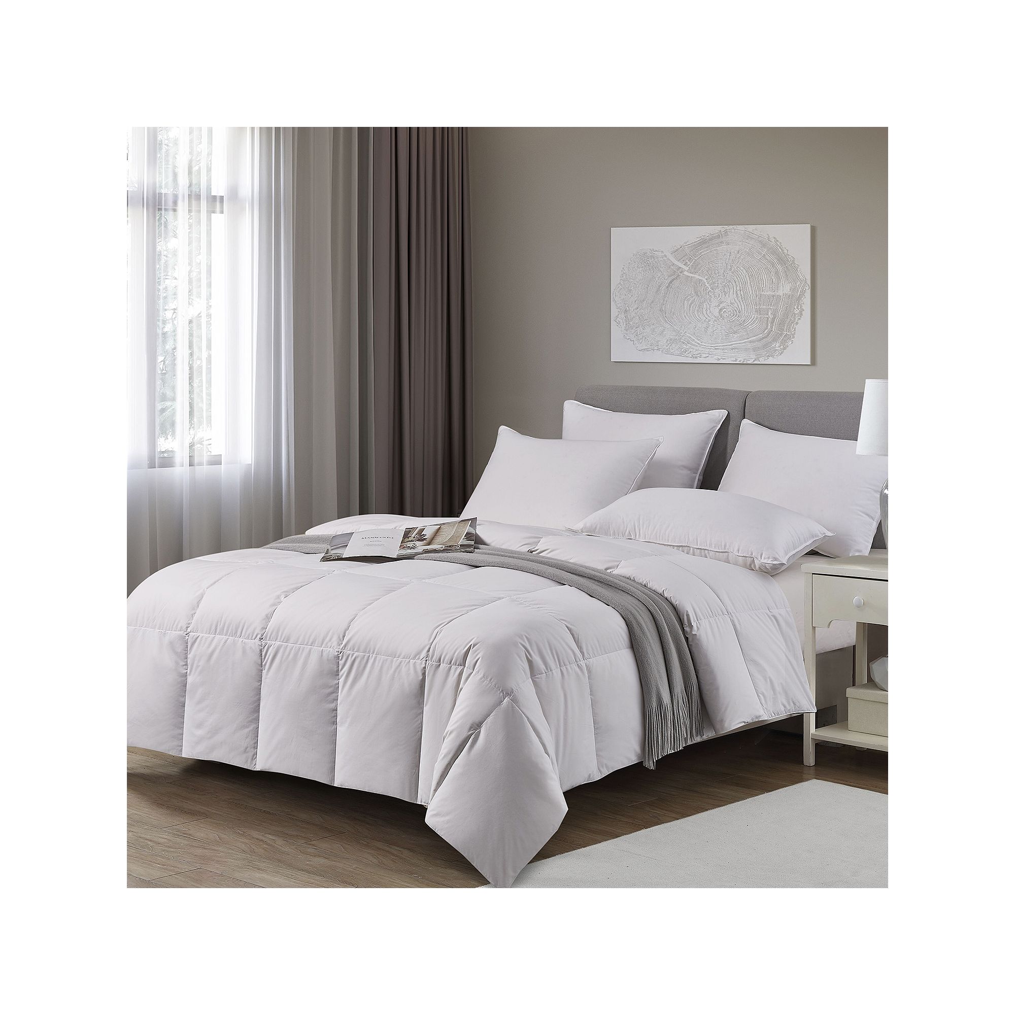 Kathy Ireland White Down Comforter - Light Warmth