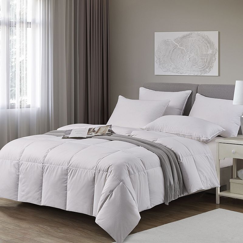 Kathy Ireland White Down Comforter - Light Warmth, Twin