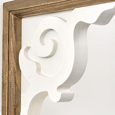 American Art Décor Two-Tones Wood Corbel Shelf Brackets S2