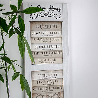 E2 Bible Quotes to Live Shutter Wall Decor