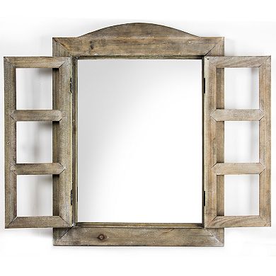 American Art Décor Rustic Window Shutter Wall Mirror