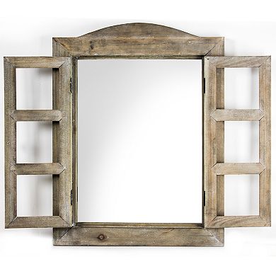 E2 Rustic Window Shutter Wall Mirror