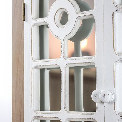 American Art Décor Rustic Cathedral Arch Shutter Wall Mirror