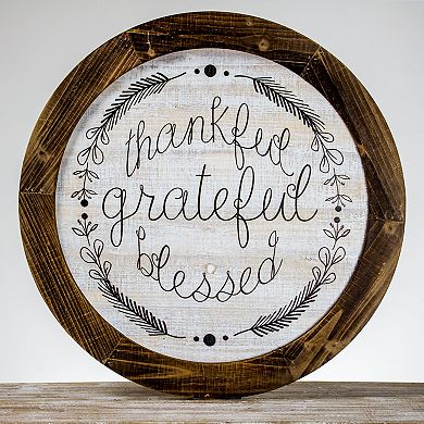 E2 Thankful Grateful Blessed Wall Art
