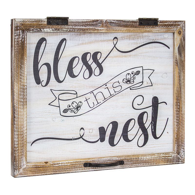 E2 Bless This Nest Rustic Wall Art, White