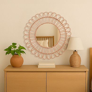 E2 Rattan Sunburst Wall Mirror