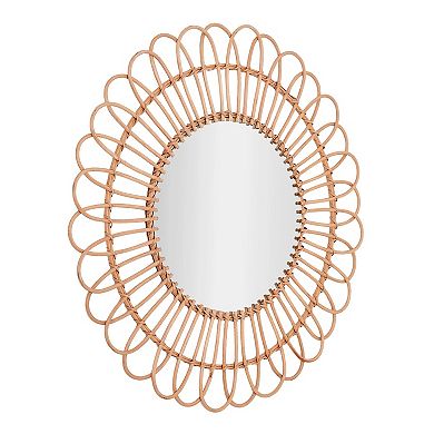 E2 Rattan Sunburst Wall Mirror