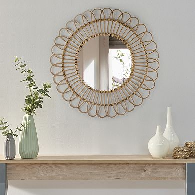 E2 Rattan Sunburst Wall Mirror