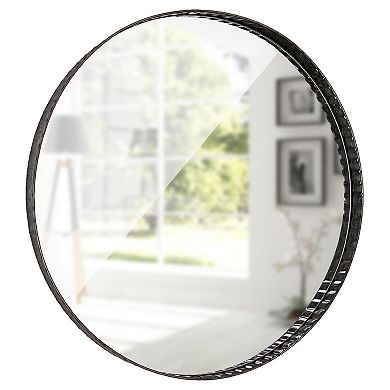 E2 Galvanized Round Wall Mirror
