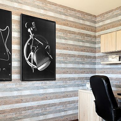 American Art Décor Vintage Inspired Microphone Framed Wall Art