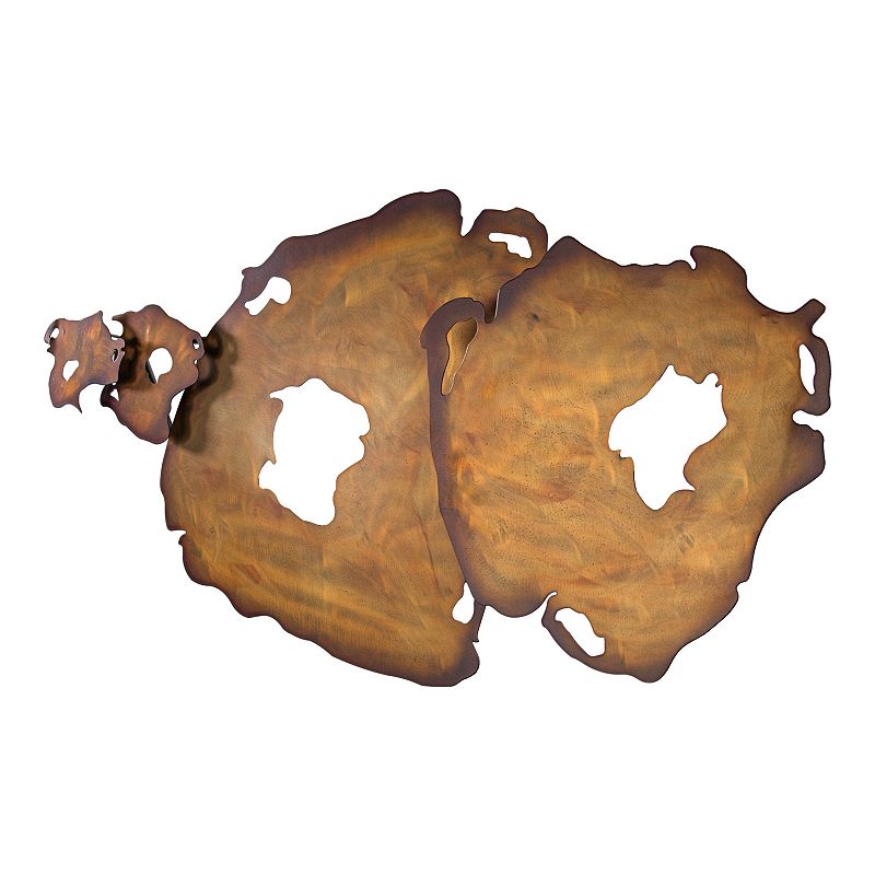 E2 Metal Abstract Scupture Wall Decor, Multicolor