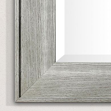 American Art Décor Leighton White Driftwood Wall Mirror