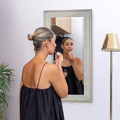 American Art Décor Leighton White Driftwood Wall Mirror