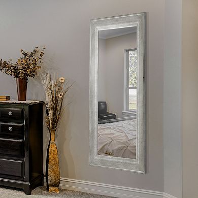 American Art Décor Leighton White Driftwood Wall Mirror