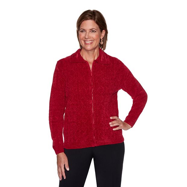 Petite Alfred Dunner Chenille Cardigan