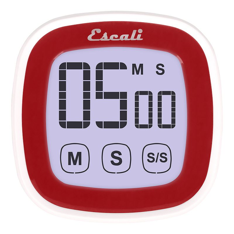 Escali Touchscreen Digital Timer, Red