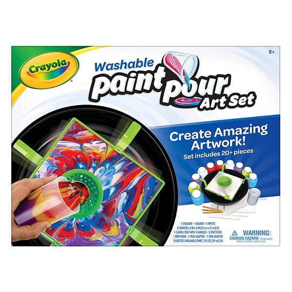 Crayola Washable Acrylic Paint Pour Set 20Piece Paint Set