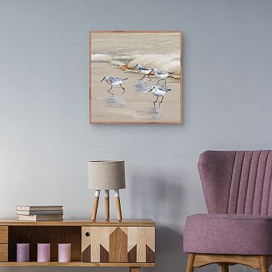 Fine Art Canvas Sandpiper Beach I Amber Wall Art