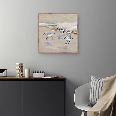 Fine Art Canvas Sandpiper Beach I Amber Wall Art