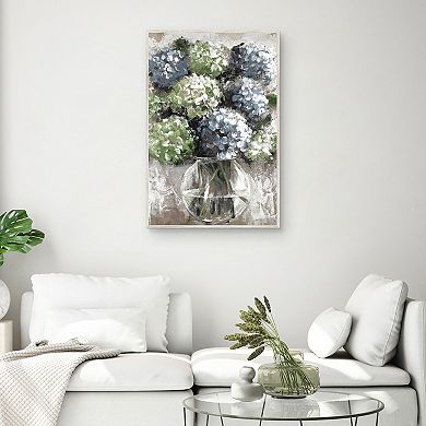 Fine Art Canvas Hydrangea Study Blues Wall Art