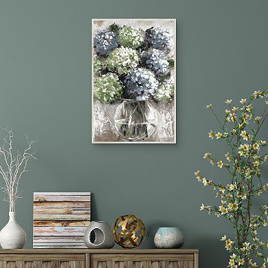 Fine Art Canvas Hydrangea Study Blues Wall Art