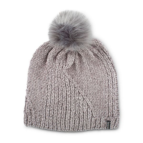 Women's isotoner Chenille Hat with Faux Fur Pom