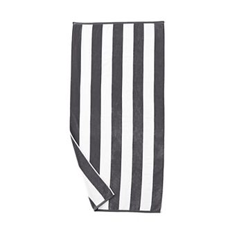 Madelinen® Oversized Velour Cabana Stripe Beach Towel