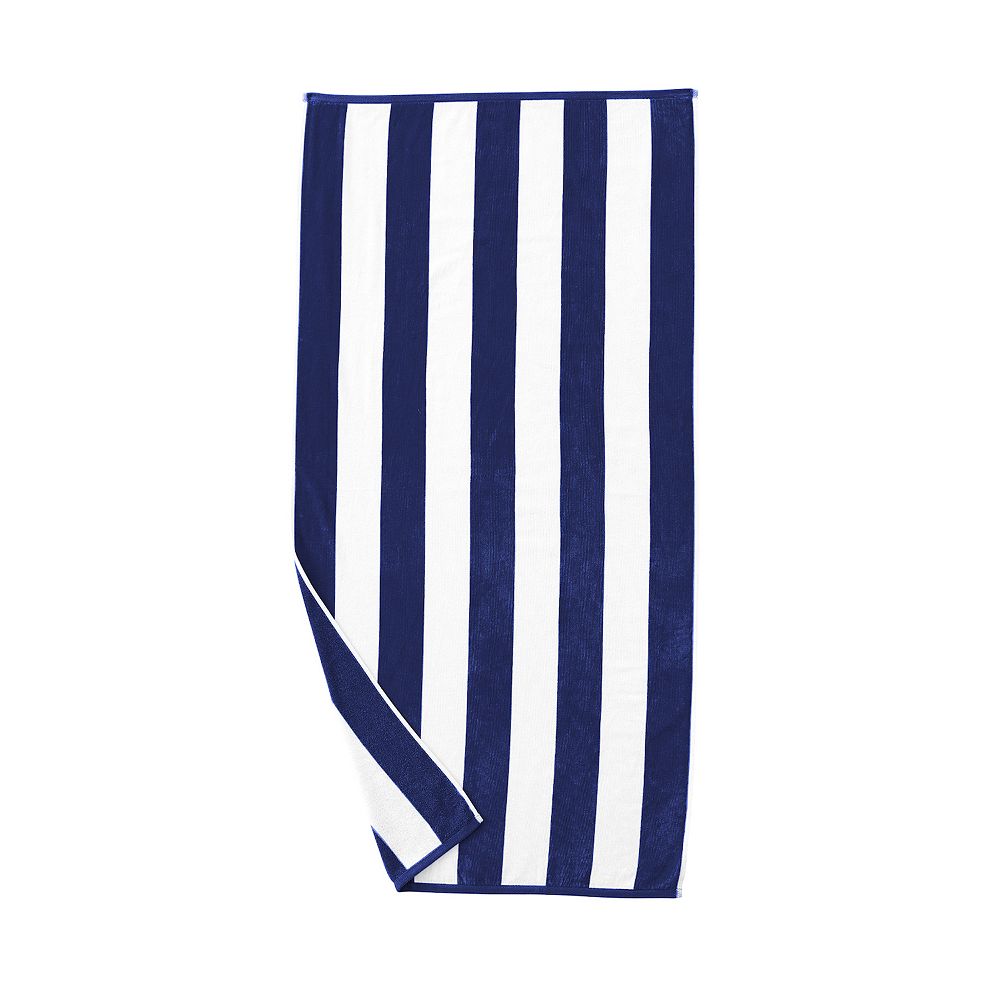 Luxury Velour Striped Beach Towel – 100% Cotton, 70x140cm, Super Soft & Absorbent