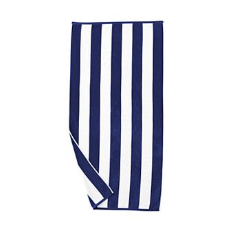 Madelinen® Oversized Velour Cabana Stripe Beach Towel