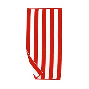 Madelinen® Oversized Velour Cabana Stripe Beach Towel
