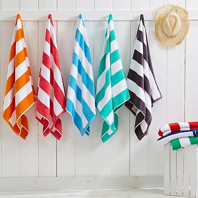 Madelinen® 4-pack Velour Cabana Stripe Beach Towels