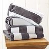 Great Bay Home 4-pack Velour Cabana Stripe Beach Towels