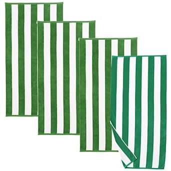 Madelinen® 4-pack Velour Cabana Stripe Beach Towels