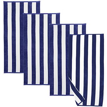 Madelinen® 4-pack Velour Cabana Stripe Beach Towels