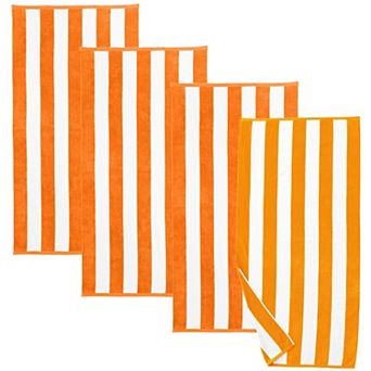 Madelinen® 4-pack Velour Cabana Stripe Beach Towels