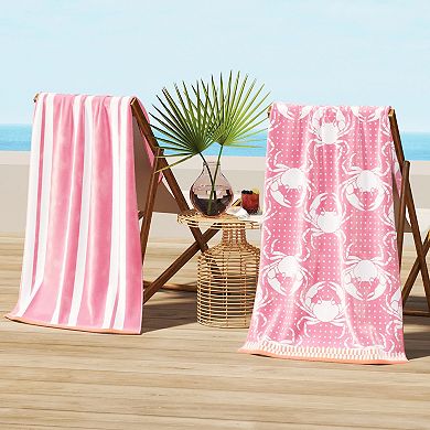 Madelinen® 2-pack Nautical Jacquard Beach Towels