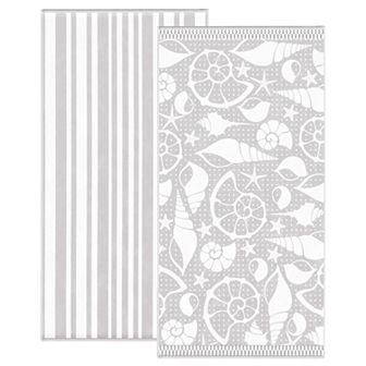 Madelinen® 2-pack Nautical Jacquard Beach Towels