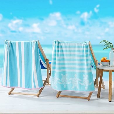 Madelinen® 2-pack Nautical Jacquard Beach Towels