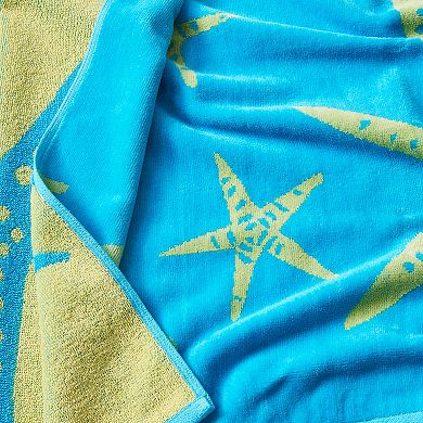 Madelinen® 2-pack Nautical Jacquard Starfish Beach Towels