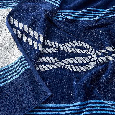 Madelinen® 2-pack Nautical Jacquard Beach Towels