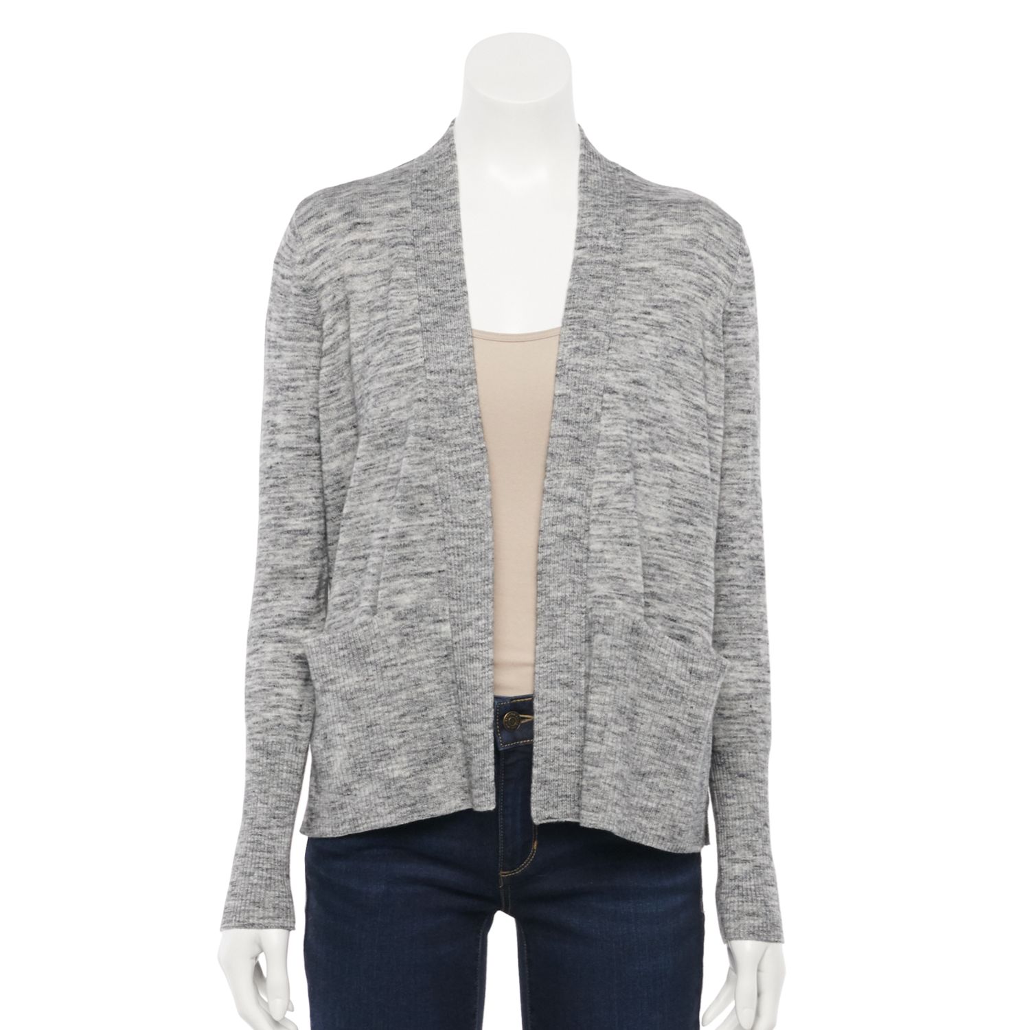 kohls womens black cardigan