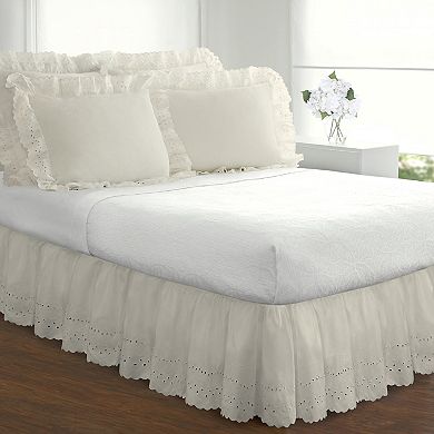 Fresh Ideas Ruffled Eyelet 18" Bed Skirt