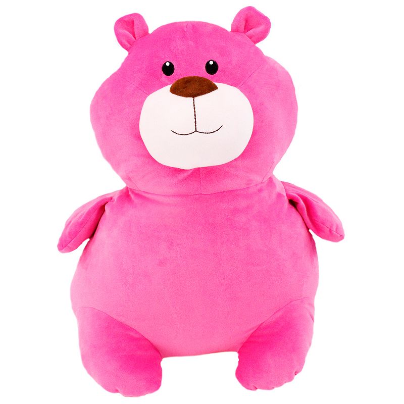 Animal Adventure Squeeze with Love Super Puffed Plush Pink Bear