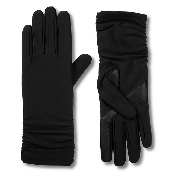 Women's isotoner Lined Water Repellent Gloves - Black (S-M)