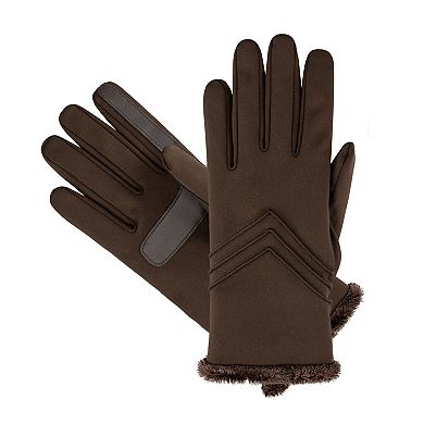 Women's isotoner Lined Water Repellent Chevron Spandex Gloves