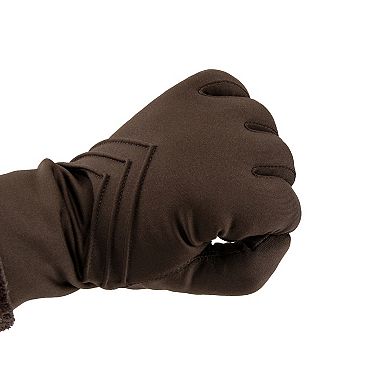 Women's isotoner Lined Water Repellent Chevron Spandex Gloves