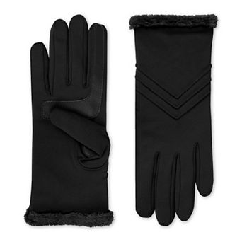 Women's isotoner Lined Water Repellent Chevron Spandex Gloves