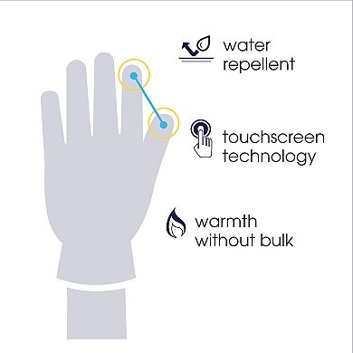 Women's isotoner Water Repellent Shortie Spandex Gloves