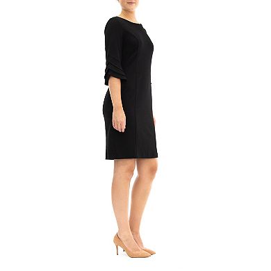 Women's Nina Leonard Tiered Sleeve Sheath Dress